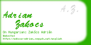 adrian zakocs business card