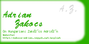 adrian zakocs business card